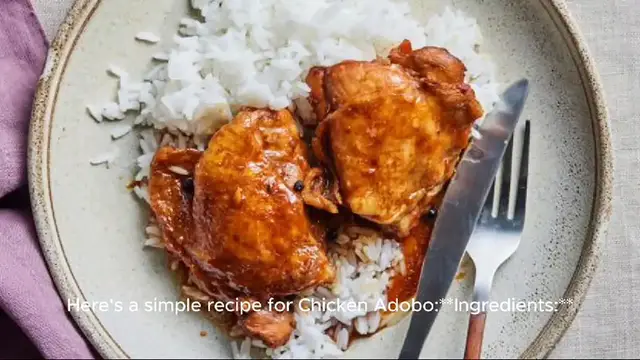 Video thumbnail for chicken adobo recipe