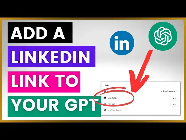 Video thumbnail for How To Add A LinkedIn Profile To Your GPT in ChatGPT? [in 2024]