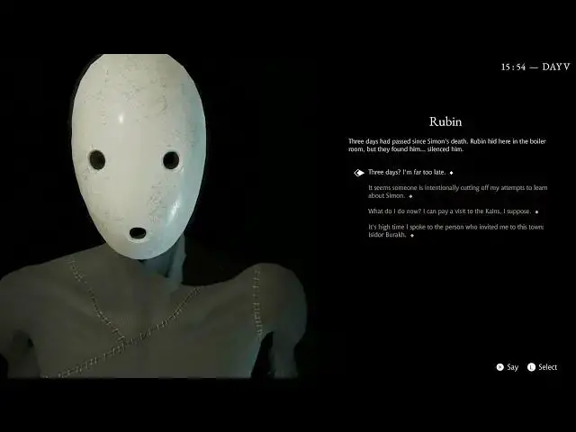 Video thumbnail for Pathologic 3 - Day V: Shadows Have Fallen | Dead End: Find Rubin: Talk with Pawn & Stanislav Rubin