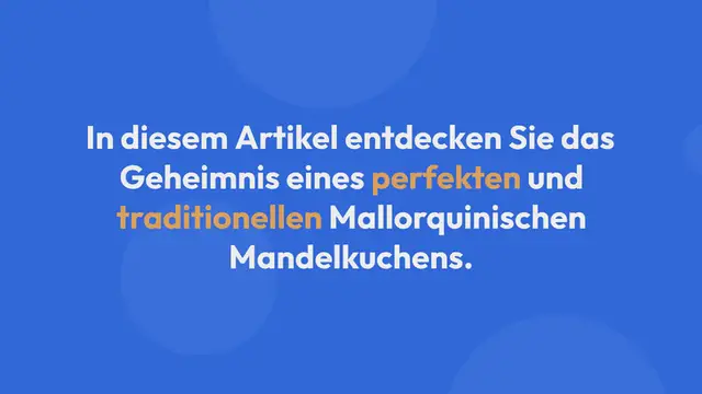 Video thumbnail for Mallorquinischer Mandelkuchen Saftig & Köstlich