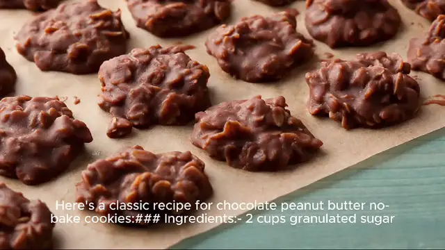 Video thumbnail for no bake cookies recipe