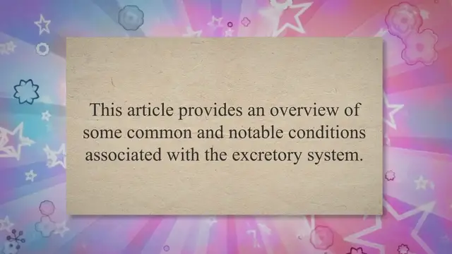 Video thumbnail for Disorders and Diseases Related to the Excretory System