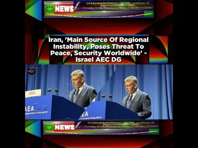 Video thumbnail for Iran, 'Main Source Of Regional Instability, Poses Threat To Peace, Security Worldwide' - Israel A...