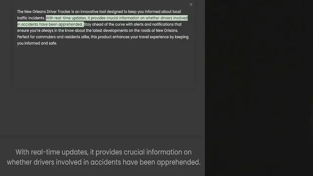 Video thumbnail for traffic incidents. With real-time updates, it provides crucial information on whether drivers involved in accidents have been apprehended. Stay ahead of the curve with alerts and notifications that ensure you’re always in the know about t