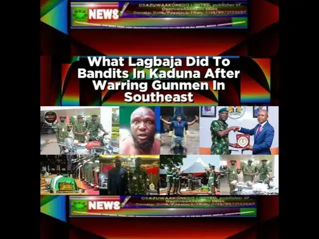 Video thumbnail for What Lagbaja Did To Bandits In Kaduna After Warring Gunmen In Southeast