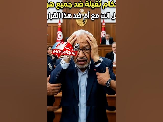 Video thumbnail for #عاجل | قرار قضائي صادم بالسجن ضد #راشد_الغنوشي #تونس #اكسبلور #اخبار_تونس