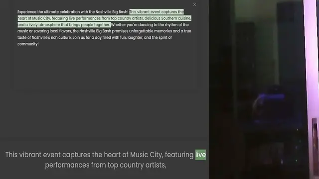 Video thumbnail for Experience the ultimate celebration with the Nashville Big Bash! This vibrant event captures the heart of Music City, featuring live performances from top country artists, delicious Southern cuisine, and a lively atmosphere that brings pe