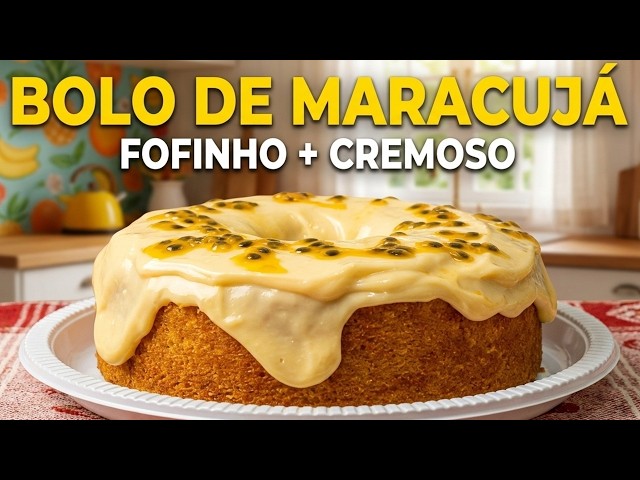 Video thumbnail for BOLO DE MARACUJÁ CASEIRO FOFINHO 🍰 Suco Natural e Cobertura Cremosa de Mousse @AriadneJose