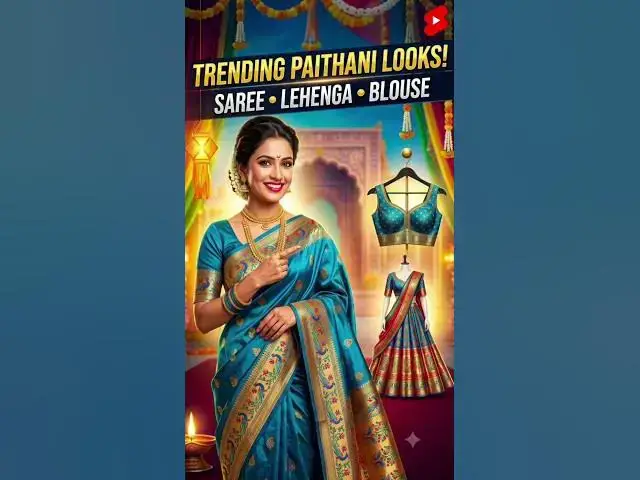 Video thumbnail for Paithani sarees, blouse and lehenga #paithanisaree #saree #youtubeshorts