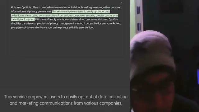 Video thumbnail for Alabama Opt Outs offers a comprehensive solution for individuals seeking to manage their personal information and privacy preferences. This service empowers users to easily opt out of data collection and marketing communications from vari