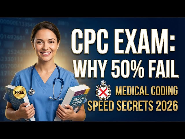 Video thumbnail for CPC Medical Coding Exam 2026: Open-Book Strategy (50% Fail Rate!) | FREE Study Guide