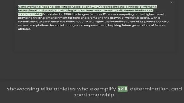 Video thumbnail for 1. The Women's National Basketball Association (WNBA) represents the pinnacle of women's professional basketball, showcasing elite athletes who exemplify skill, determination, and sportsmanship. Established in 1996, the league features 12