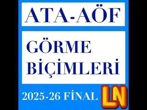 Video thumbnail for Ata Aöf Görme Biçimleri 2025-2026 Final Soruları