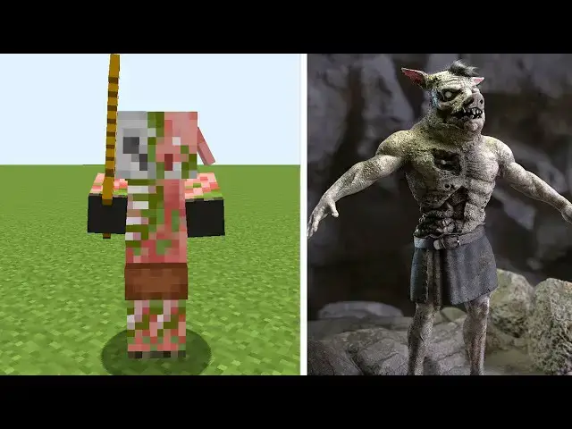 Video thumbnail for minecraft mobs in real life #14