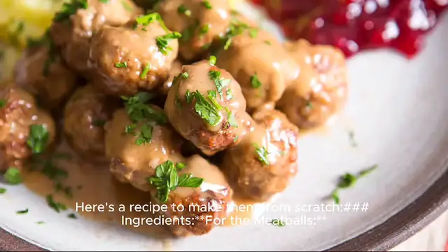 Video thumbnail for swedish meatball recipe