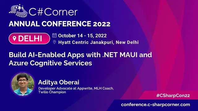 Video thumbnail for Build AI-Enabled Apps with .NET MAUI and Azure Cognitive Services by Aditya Oberai