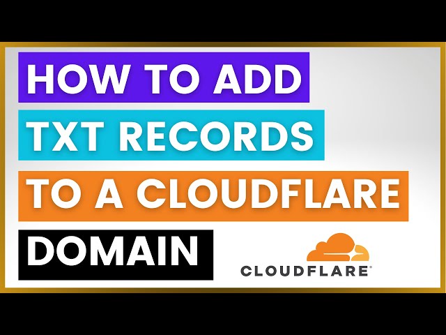 Video thumbnail for How To Add TXT Records To A Cloudflare Domain? [in 2025]