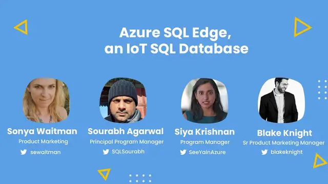 Video thumbnail for Azure SQL Edge - an IoT SQL Database - AMA