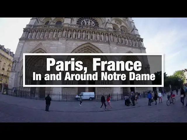 'Video thumbnail for City Walks: Paris, France - Notre Dame Cathedral Inside and Around - virtual treadmill walk'