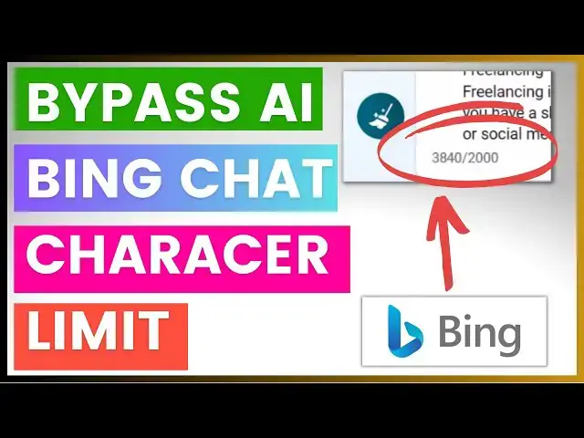 Video thumbnail for How To Bypass The Character Limit  In Bing AI Chat?