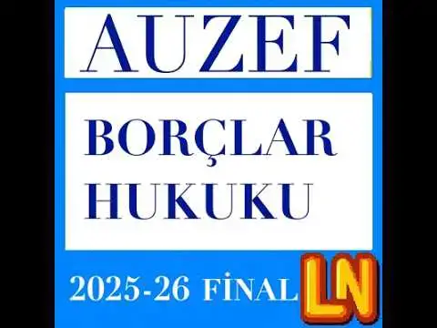 Video thumbnail for Borçlar Hukuku 2025-2026 Final Soruları