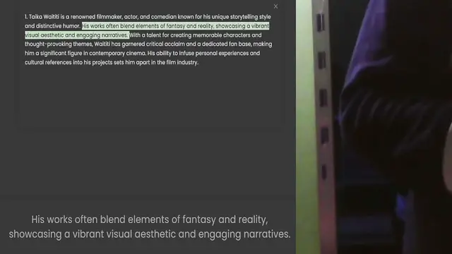 Video thumbnail for 1. Taika Waititi is a renowned filmmaker, actor, and comedian known for his unique storytelling style and distinctive humor. His works often blend elements of fantasy and reality, showcasing a vibrant visual aesthetic and engaging narrati