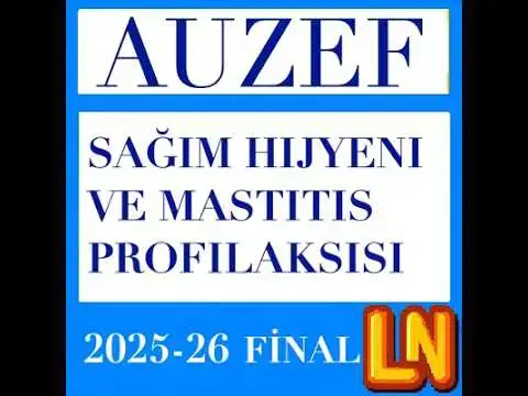 Video thumbnail for Sağım Hijyeni ve Mastitis Profilaksisi 2025-2026 Final Soruları