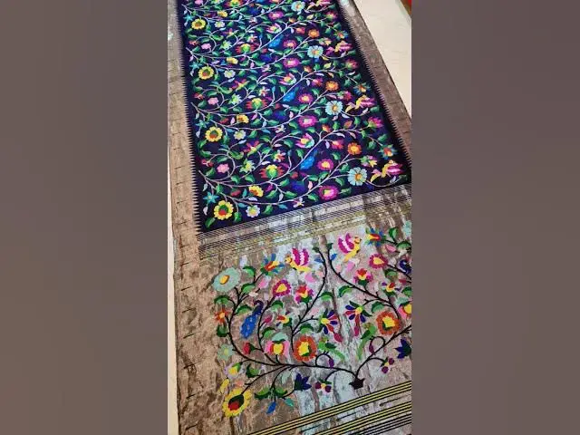 Video thumbnail for Allover work paithani saree #paithani #indianhandlooms #indianattire #silksaree