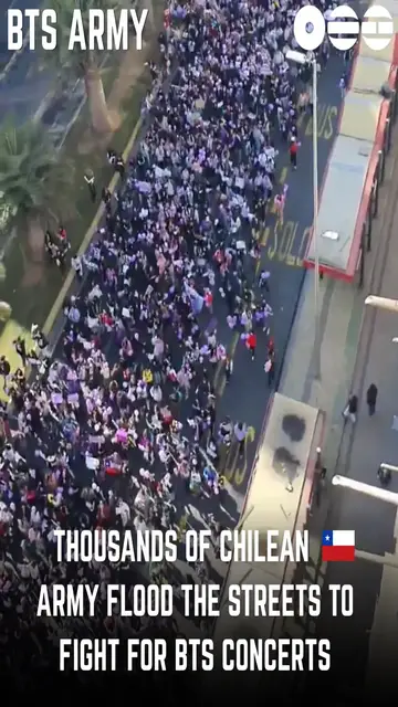 Video thumbnail for Thousands of Chilean ARMY Flood the Streets to Fight for BTS Concerts