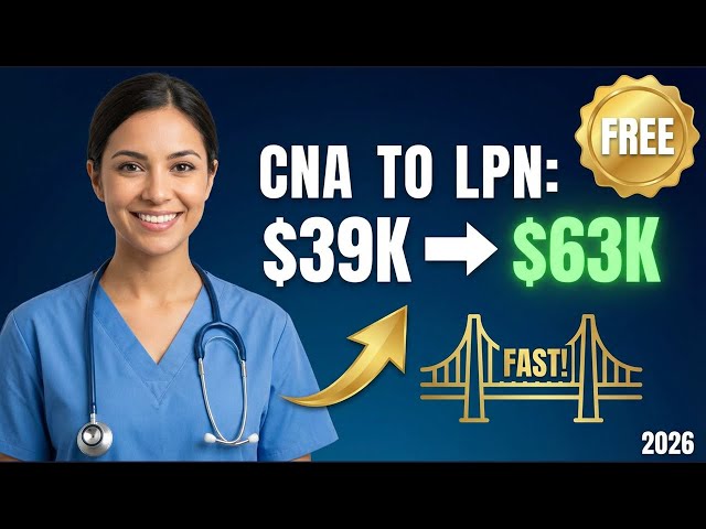 Video thumbnail for CNA to LPN Bridge Programs 2026: $39K to $63K Salary Jump | FREE Study Guide