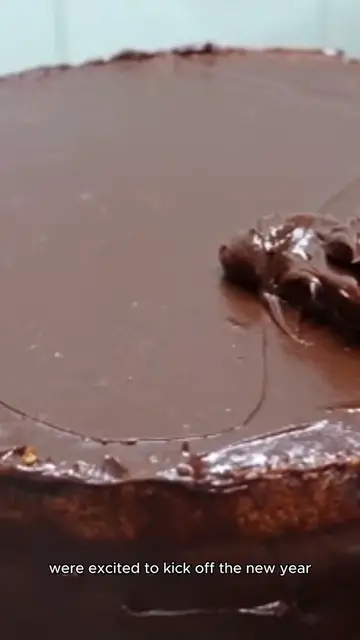 'Video thumbnail for New Year chocolate cake recipe'