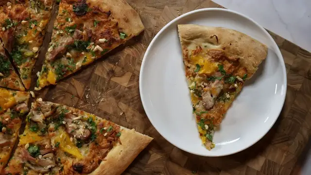 Video thumbnail for Thai-Inspired Chicken Pizza Recipe