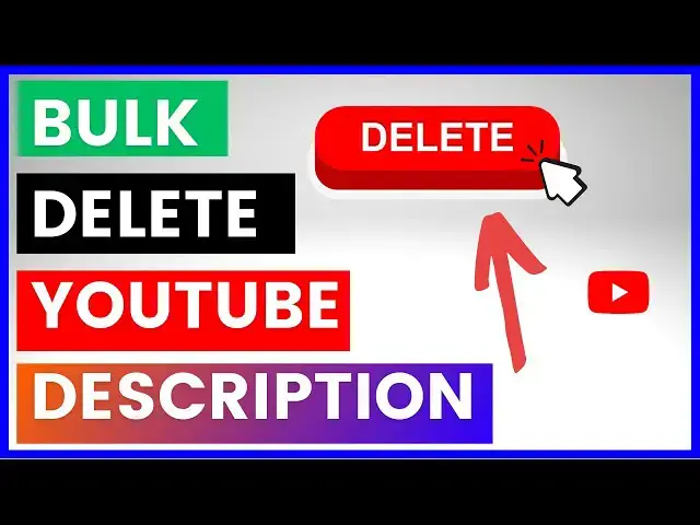 Video thumbnail for How To Bulk Delete All Of Your YouTube Video Descriptions?