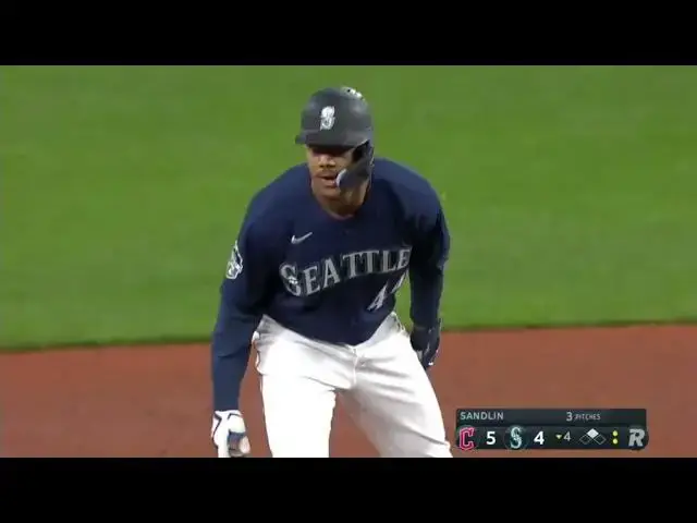 'Video thumbnail for Julio Rodriguez SMACKS a RBI Double, Scoring Cooper Hummel! | Seattle Mariners | 3/31/2023'