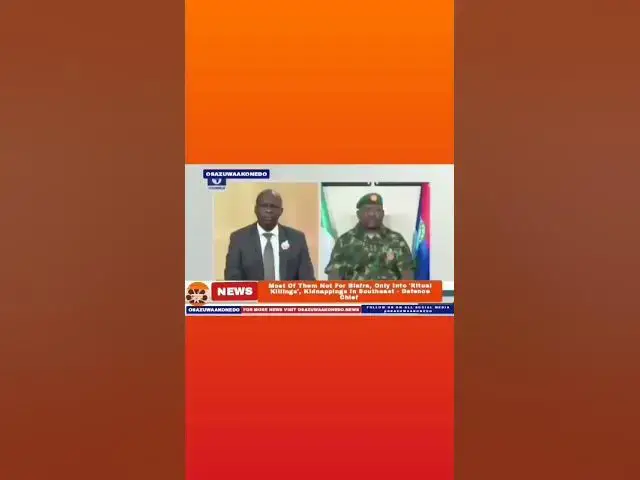 'Video thumbnail for Most Of Them Not For Biafra, Only Into 'Ritual Killings', Kidnappings In Southeast - Defence Chief'
