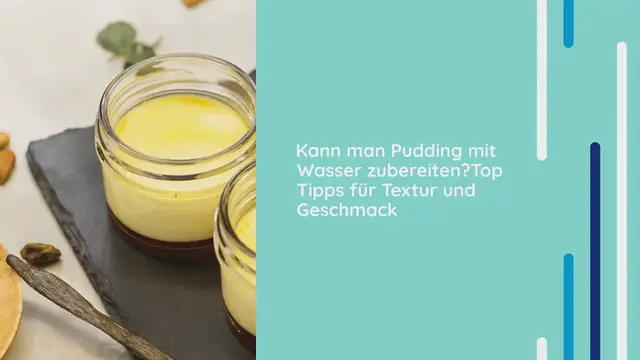 Video thumbnail for Kann man Pudding mit Wasser zubereiten? Top Tipps für Textur und Geschmack