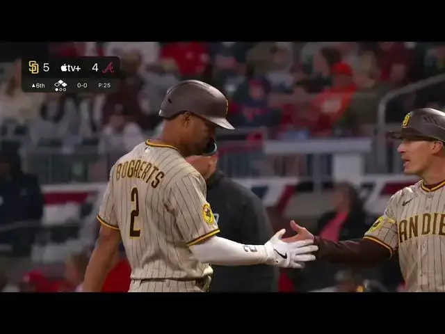'Video thumbnail for Xander Bogaerts CRANKS a RBI Single, Scoring Trent Grisham! | San Diego Padres | 4/7/2023'
