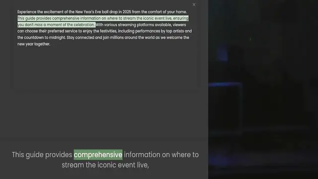 Video thumbnail for Experience the excitement of the New Year's Eve ball drop in 2025 from the comfort of your home. This guide provides comprehensive information on where to stream the iconic event live, ensuring you don't miss a moment of the celebration.