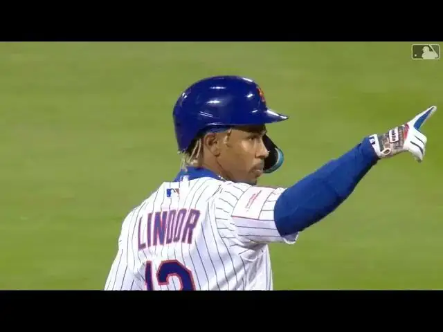 'Video thumbnail for Francisco Lindor HAMMERS a RBI Double! | New York Mets | 4/10/2023'
