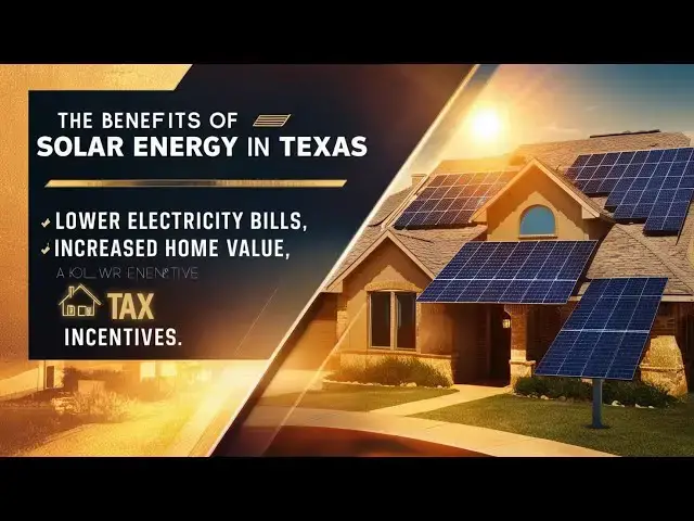 Video thumbnail for Why Solar Energy in Texas Makes Sense – Lower Bills, Higher Home Value and Tax Incentives