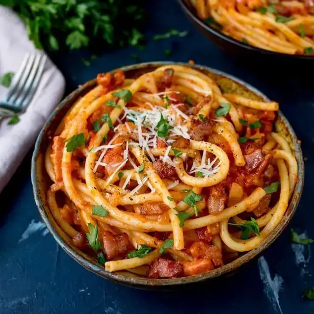 'Video thumbnail for Authentic Italian Amatriciana Pasta Recipe'