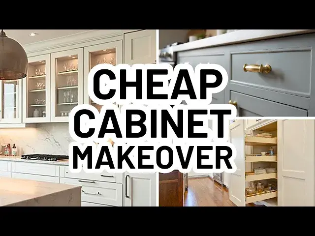 'Video thumbnail for HOW TO UPDATE YOUR KITCHEN CABINETS - 7 Inexpensive Kitchen Cabinet Upgrades'