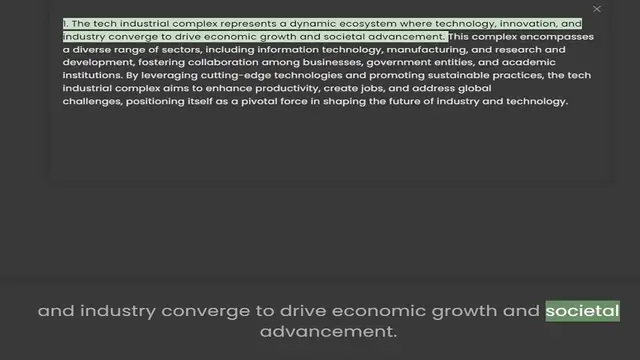 Video thumbnail for industry converge to drive economic growth and societal advancement. This complex encompasses a diverse range of sectors, including information technology, manufacturing, and research and development, fostering collaboration among busines