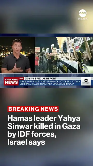 Video thumbnail for Hamas leader Yahya Sinwar was killed by Israeli forces in the Gaza Strip, Israel Foreign Minister Israel Katz said.
