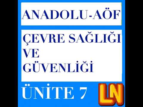 Video thumbnail for ISG106U Çevre Sağlığı ve Güvenliği Ünite 7
