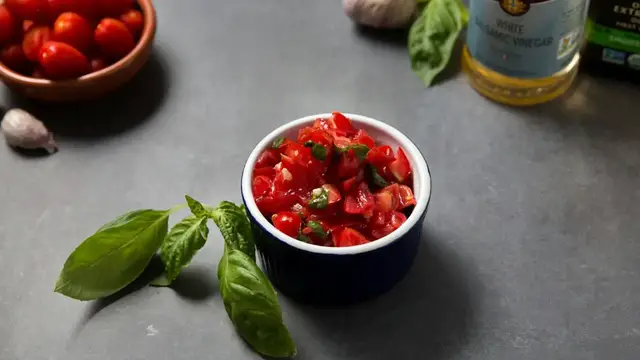 'Video thumbnail for Make Trader Joe's Bruschetta Sauce At Home With This Recipe'