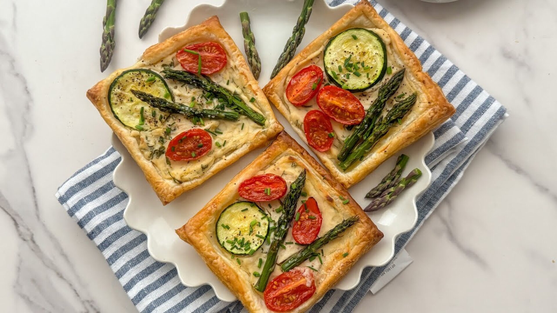 Video thumbnail for Give Summer Vegetables A Whole New Life With This Puff Pastry Tarts Recipe