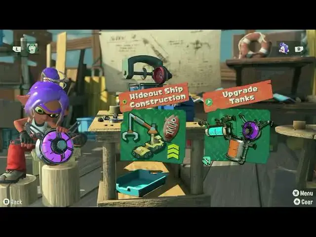 Video thumbnail for Splatoon Raiders - Hideout Ship: Talk To Deep Cut: Construct Gadget Workshop: Upgrade Gadget Damage