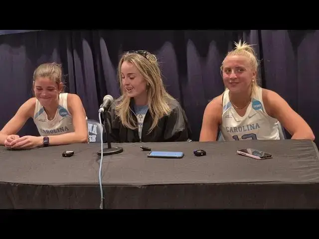 Video thumbnail for #UNC field hockey postgame press conference with Coach Erin Matson, Sanne Hak and Ryleigh Heck