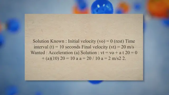 Video thumbnail for Motion with constant acceleration – problems and solutions